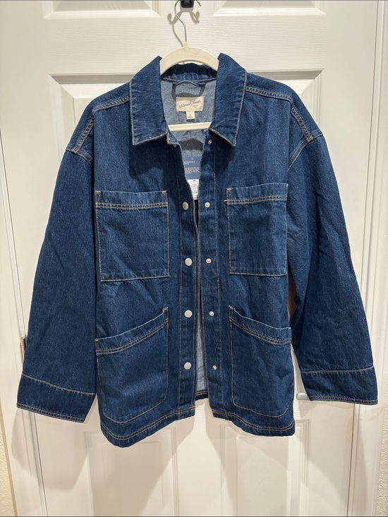 Universal Thread Jackets & Blazers - Universal Thread Denim Jacket Dark Wash Snap Front Pockets NWT Oversized Medium